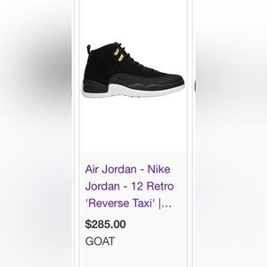 Jordan 12s “Reverse Taxi”